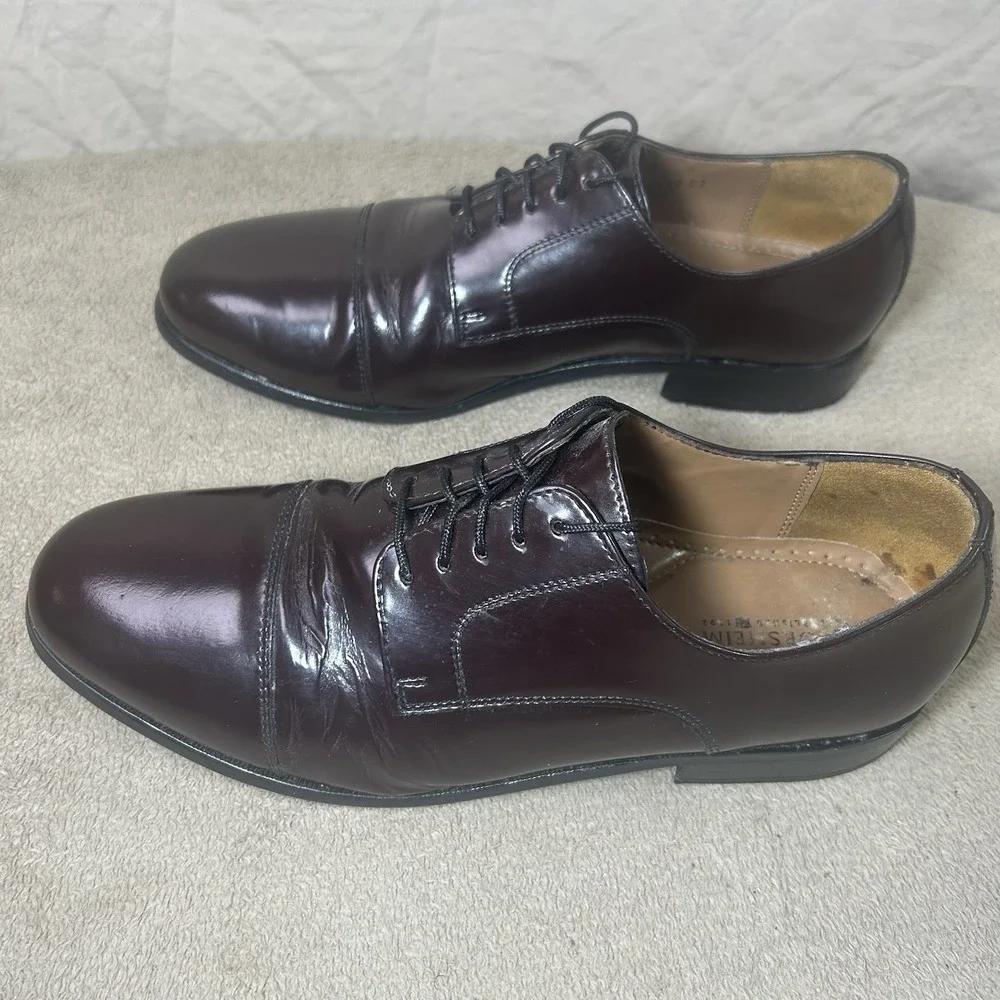 Florsheim Broxton Cap Toe Dress Shoes Mens 9 D Burgundy Leather Oxford 11222-601